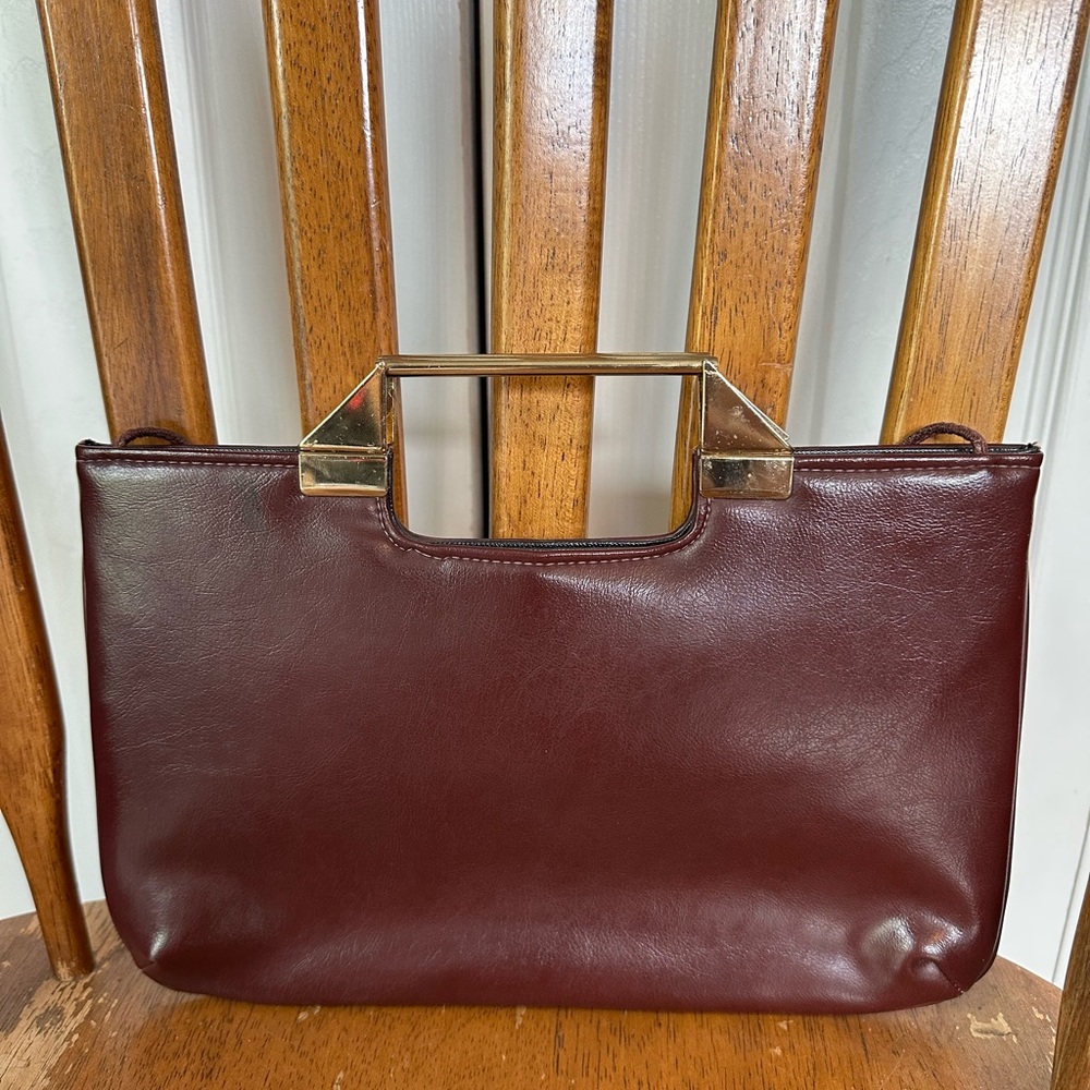 Vintage Burgundy Leather Handbag